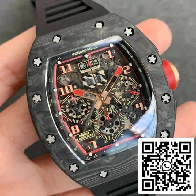 Richard Mille RM-011 1:1 Best Edition KV Fabbrica V2 Forged Carbon Black cinturino