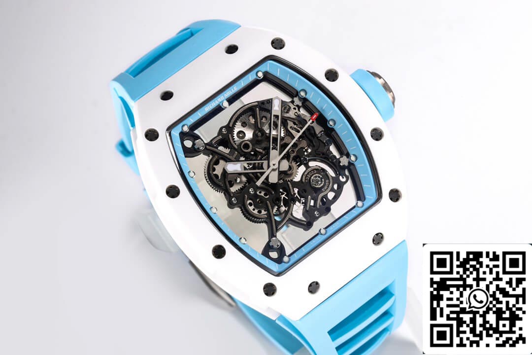 Richard Mille RM-055 1:1 edizione migliore BBR Fabbrica ceramica Cassa Blu cinturino