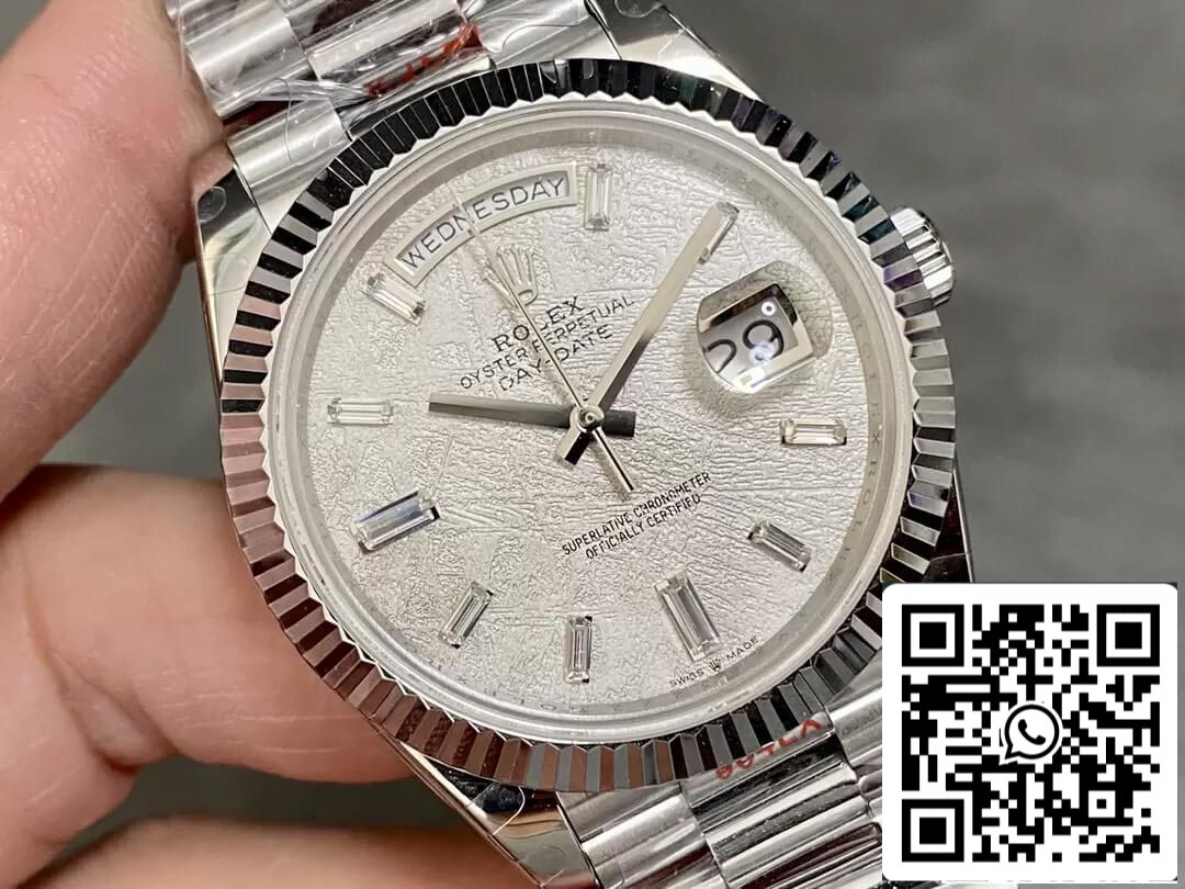 Rolex Day Date M228236-0011 1:1 edição melhor GM Fabbrica quadrante em meteorito V2