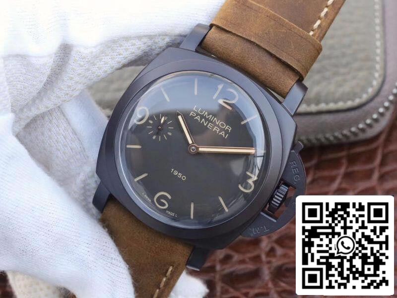 Relógios mecânicos Panerai Luminor PAM375 ZF Fabbrica 1:1 Best Edition Swiss ETA P3000 com caixa de titânio banhada a PVD