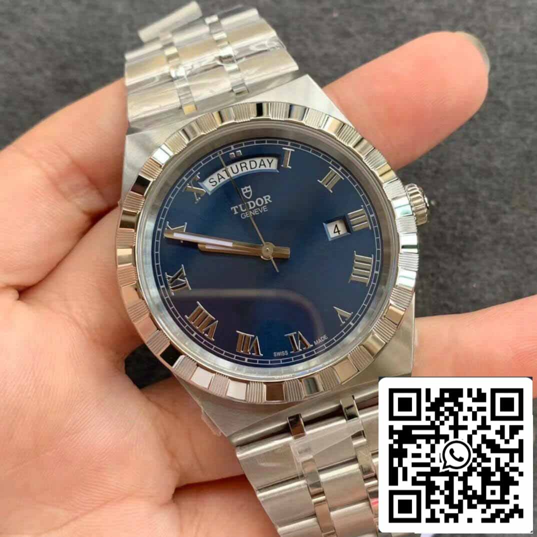 replica Tudor Royal M28600-0005 day date V7 Fabbrica Blue Dial