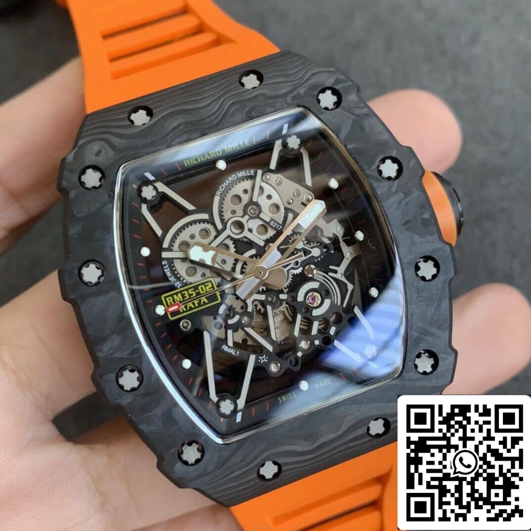 Richard Mille RM35-02 1:1 Best Edition KV Fabbrica V3 Orange cinturino