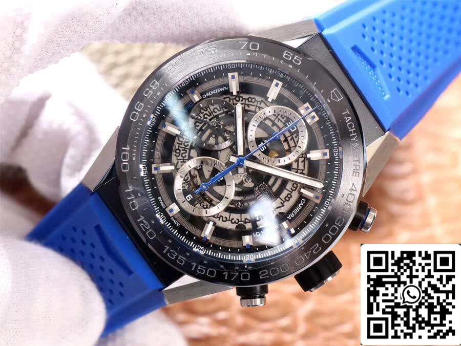 TAG Heuer Carrera CAR2A1T.FT6052 1:1 Best Edition XF Fabbrica Blue Rubber cinturino
