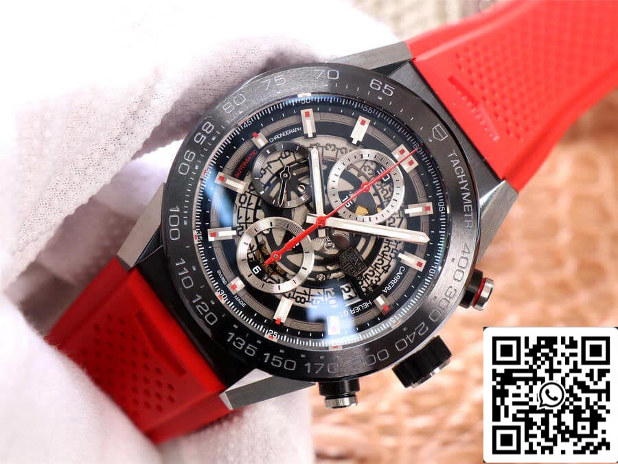 TAG Heuer Carrera CAR2A1Z.FT6050 1:1 Best Edition XF Fabbrica Red Rubber cinturino