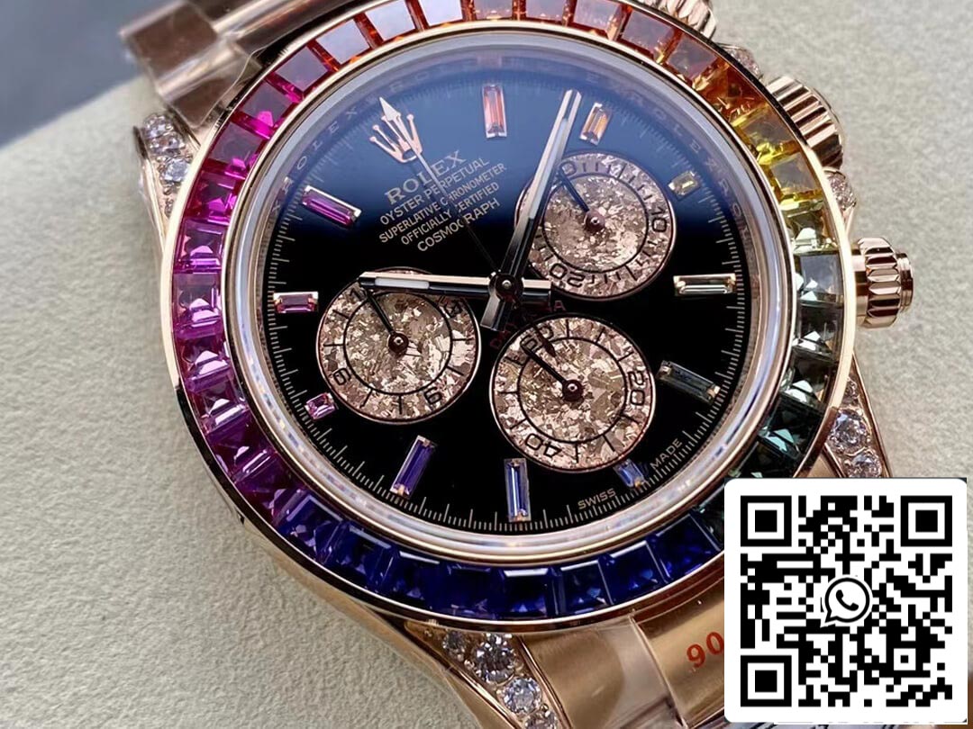 Rolex Daytona 116595 RAINBOW Rose Gold 1:1 edição melhor IPK Fabbrica Rose Gold