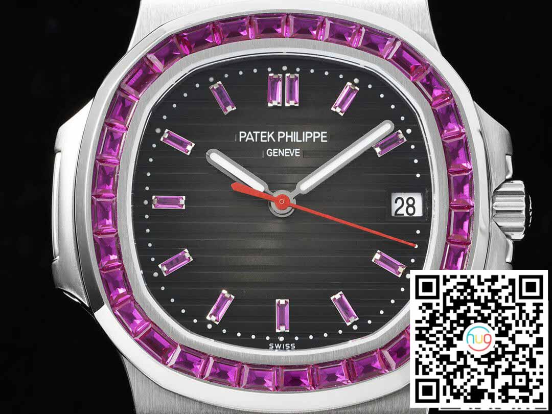 Patek Philippe Nautilus 5711 1:1 edição melhor GR Fabbrica quadrante preto com diamantes