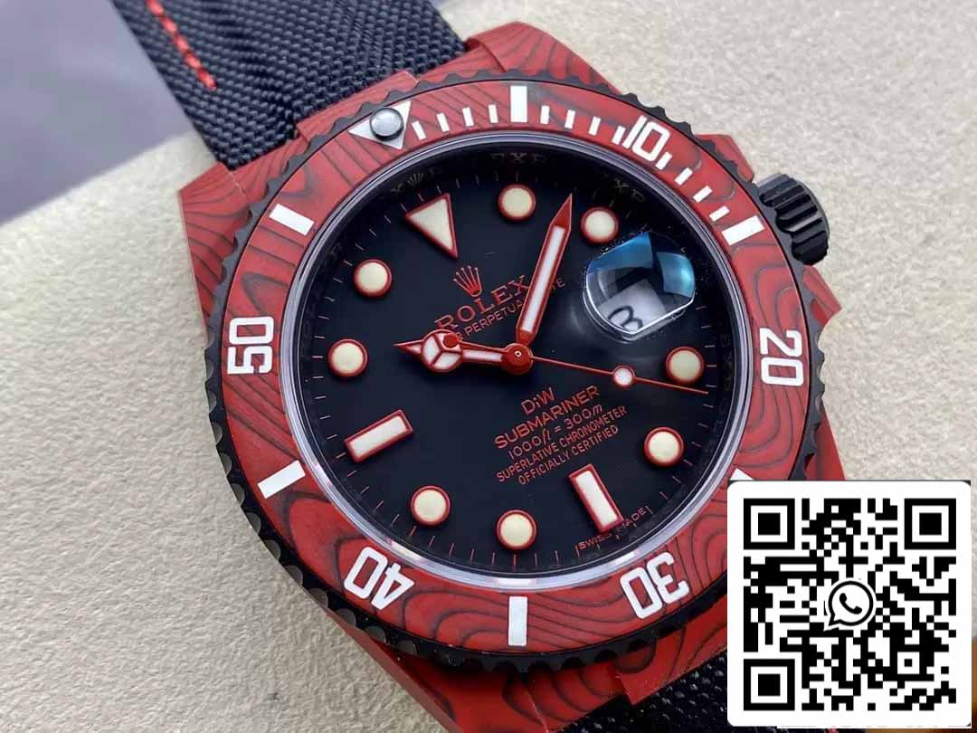 Rolex Submariner 1:1 edizione migliore VS Fabbrica Red fibra di carbonio Cassa