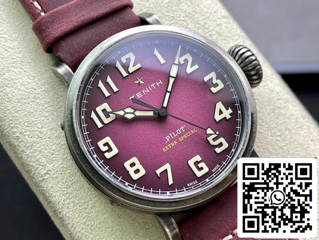 Zenith Pilot 11.2430.679.21.C801 XF Fabbrica 1:1 Best Edition Swiss ETA9015 Pink dial