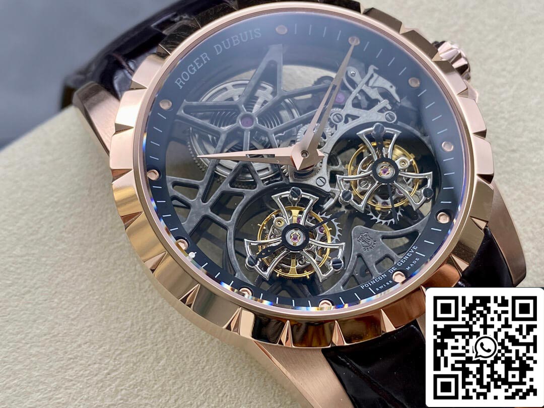 Roger Dubuis Excalibur RDDBEX0395 1:1 edizione migliore YS Fabbrica Double Tourbillon Dial
