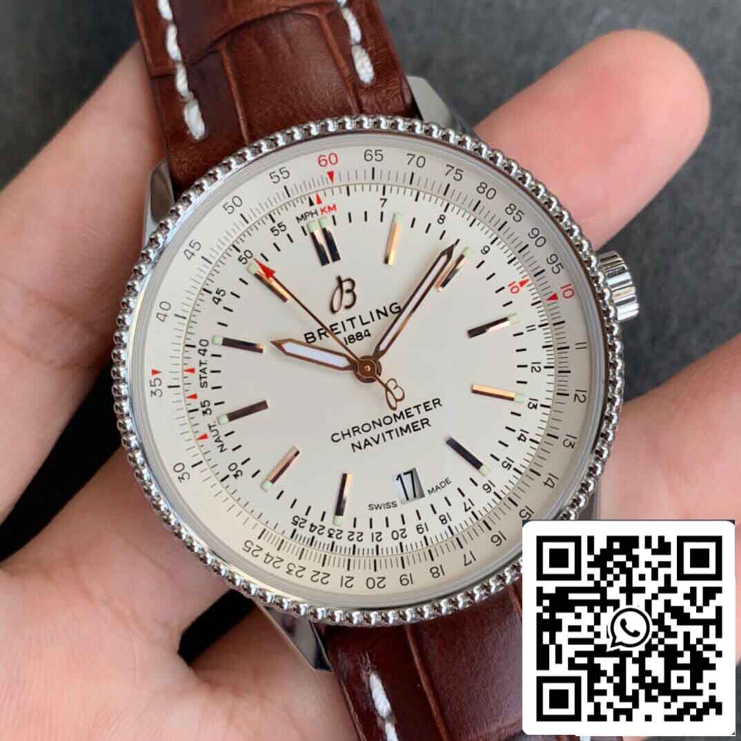 Breitling Navitimer 1 A17326211G1P2 1:1 Best Edition V7 Fabbrica Silver Dial