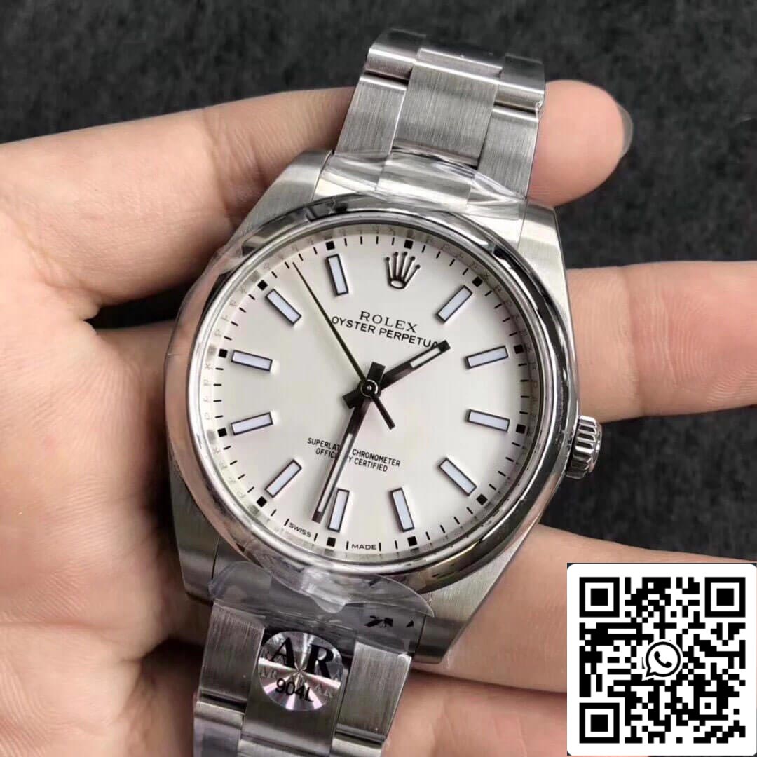 Rolex Oyster Perpetual 114300 39MM AR Fabbrica 1:1 edizione migliore quadrante bianco