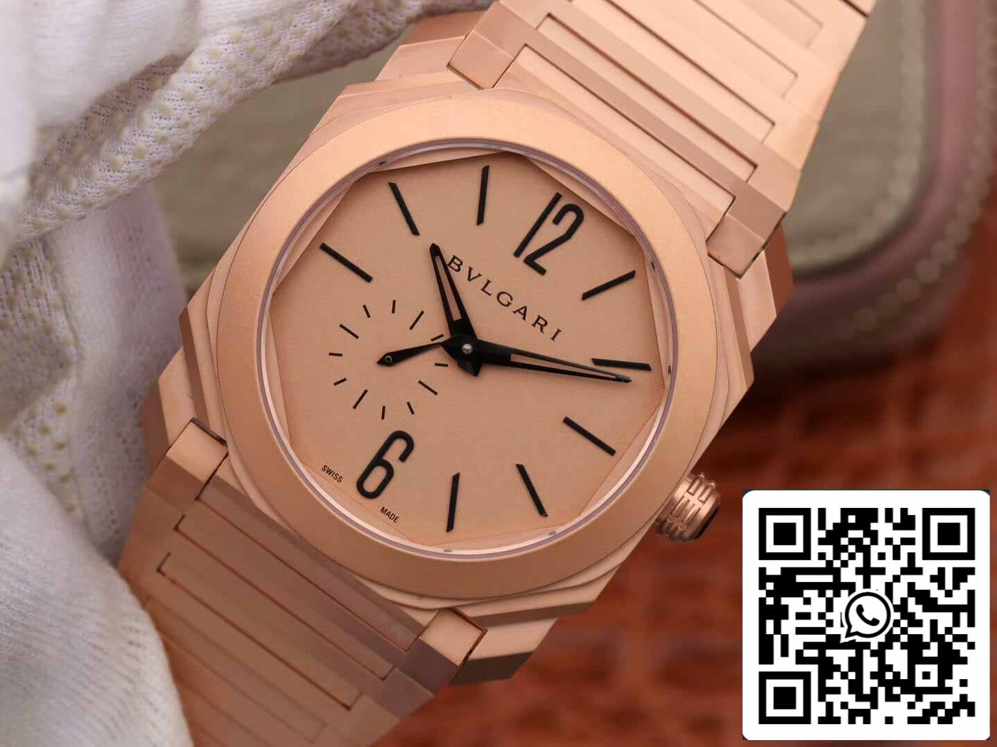 Bvlgari Octo Finissimo 102912 1:1 edición mejor BV Fabbrica Rosa Oro cuadrante
