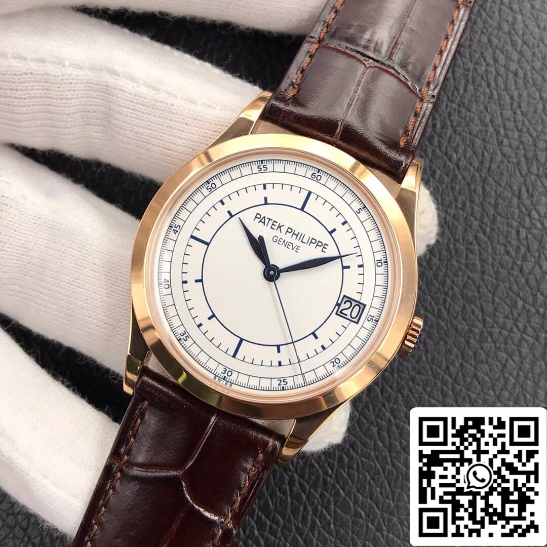 Patek Philippe Calatrava 5296R-001 1:1 Best Edition ZF Fabbrica Rose Gold White Dial