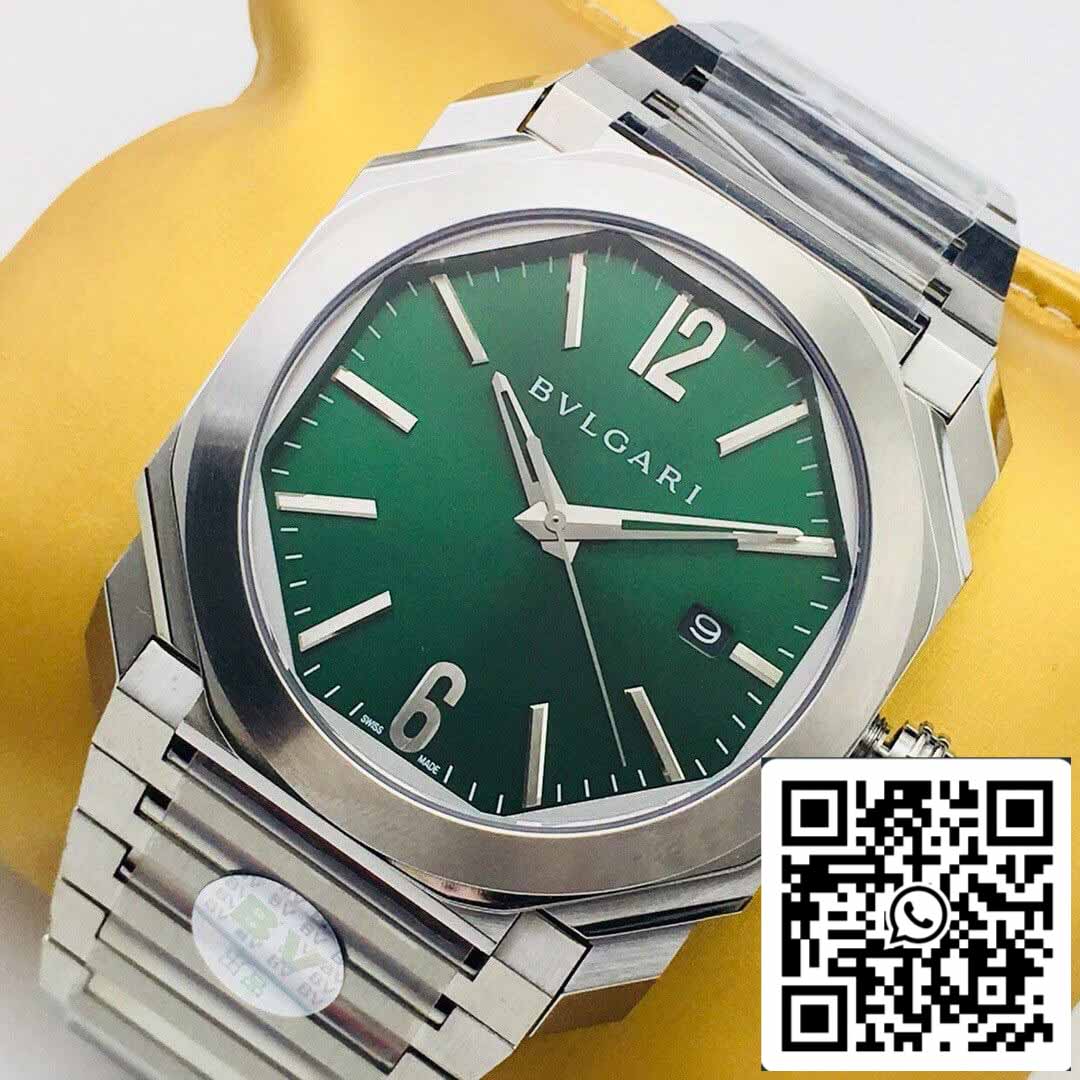 Bvlgari OCTO SOLOTEMPO 101963 BGOP41BGLD 1:1 edición mejor BV Fabbrica quadrante verde