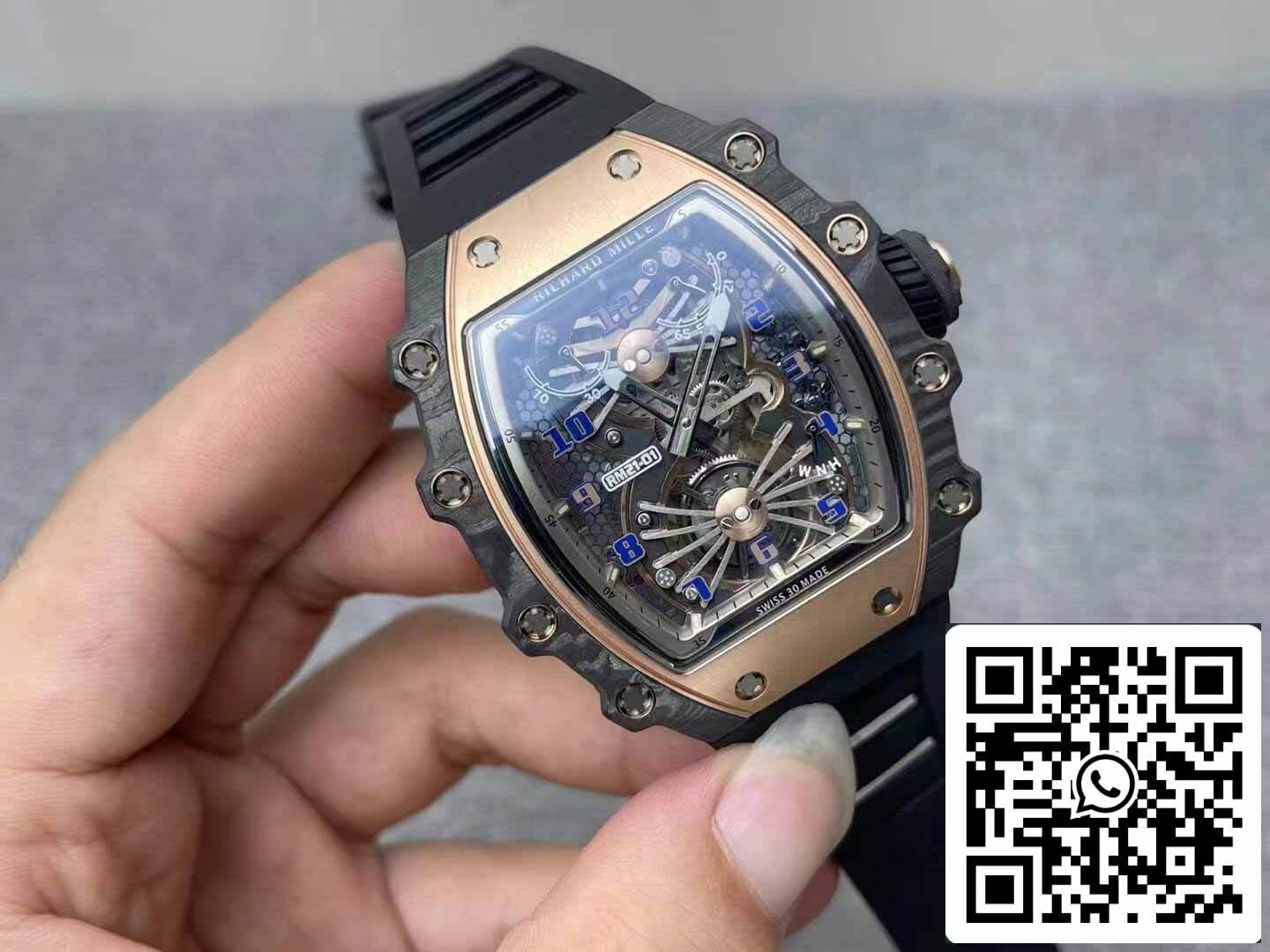 Richard Mille RM21-01 1:1 Best Edition RM Fabbrica Tourbillon Skeleton Dial