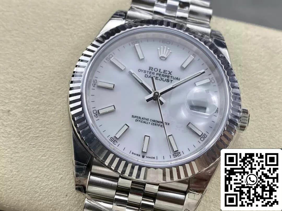 Rolex Datejust M126334-0010 1:1 edizione migliore VS Fabbrica quadrante bianco