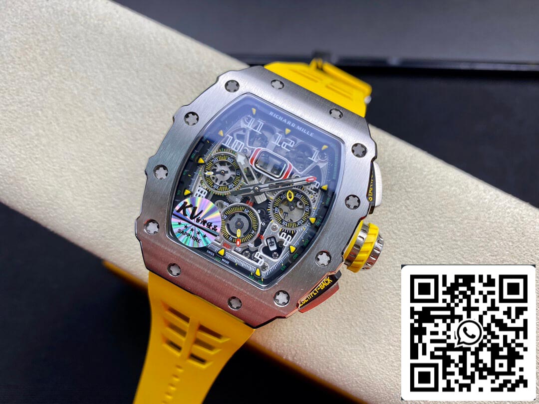 Richard Mille RM011 FELIPE MASSA 1:1 Best Edition KV Fabbrica Titanium Steel Case