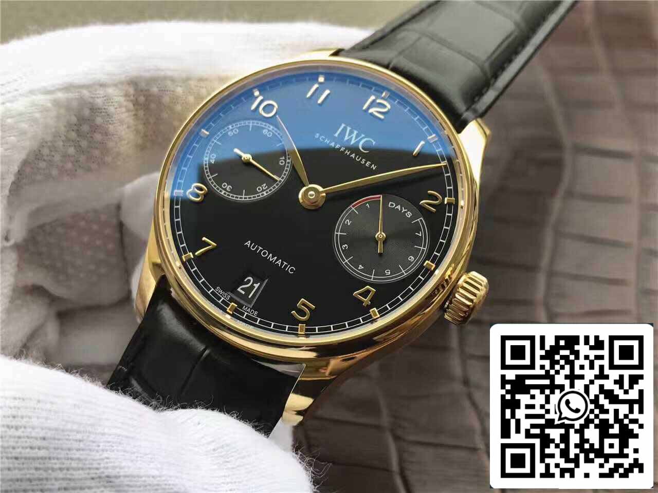 IWC Portugieser IW500101 1:1 Melhor Edição ZF Fabbrica Mostrador Preto