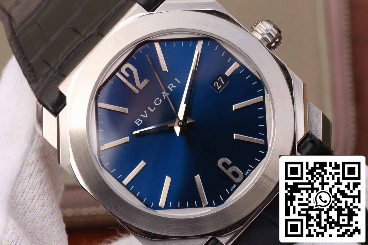 Bvlgari Octo 102429 BGO38C3SLD 1:1 edición mayor Dark quadrante blu