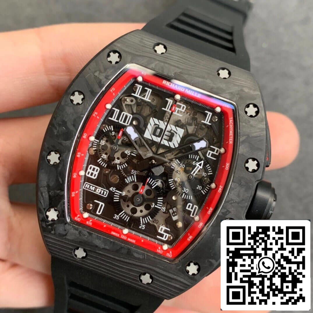 Richard Mille RM011 1:1 Best Edition KV Fabbrica Estuche de fibra de carbono