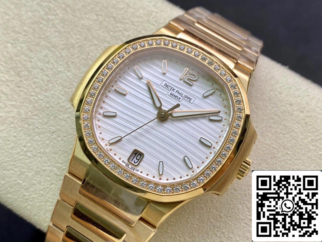 Patek Philippe Nautilus Ladies 7118/1200R-001 1:1 edizione migliore 3K Fabbrica Rosa Oro