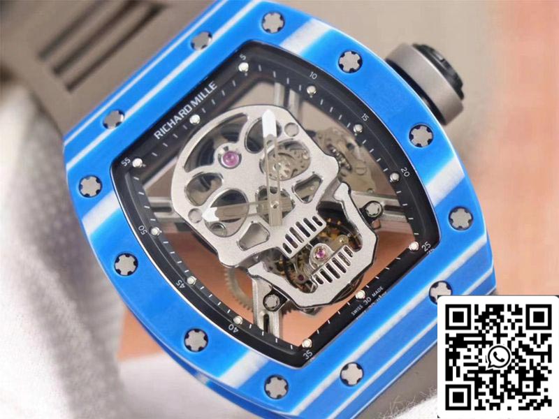 Richard Mille RM052-01 1:1 edizione migliore JB Fabbrica Blue Ceramic Swiss Tourbillon
