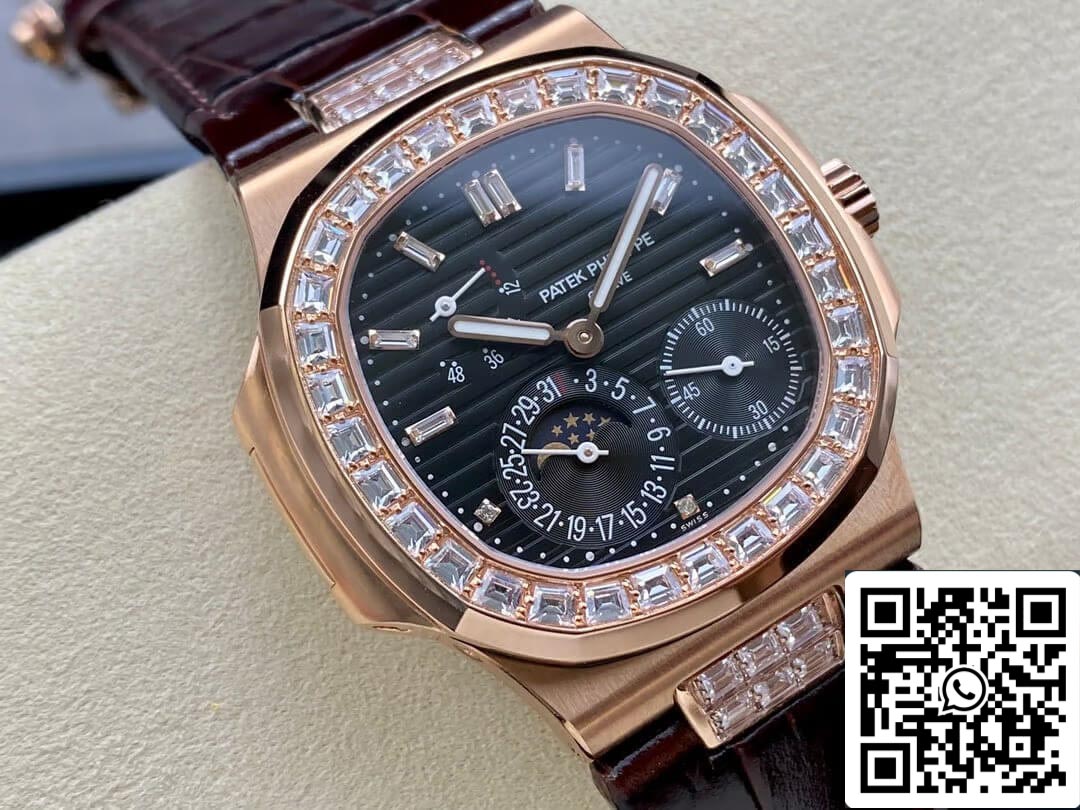 Patek Philippe Nautilus 5724R-001 1:1 edizione migliore GR Fabbrica quadrante nero