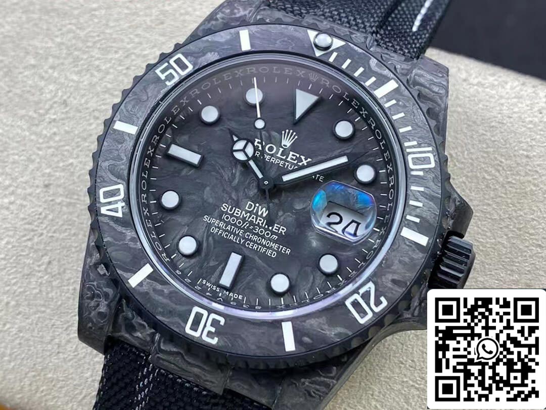 Rolex Submariner 1:1 edizione migliore VS Fabbrica DIW fibra di carbonio quadrante