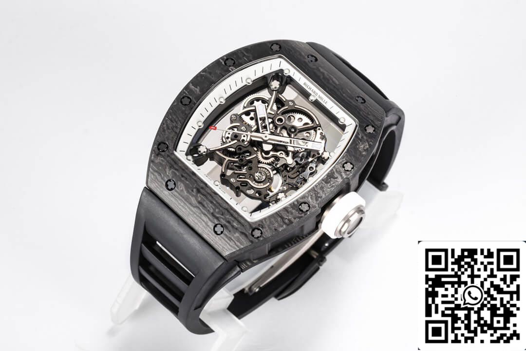 Richard Mille RM055 NTPT 1:1 edizione migliore BBR Fabbrica Nero cinturino
