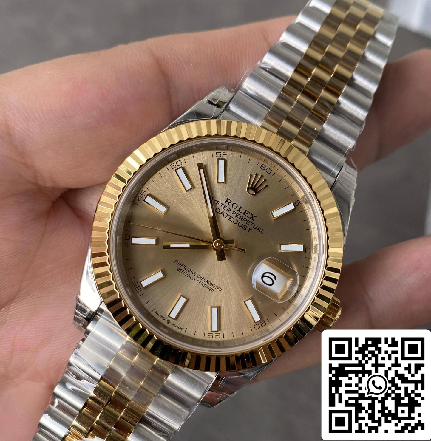 Rolex Datejust M126333-0010 41MM 1:1 edición mayor VS Fabbrica Oro lunetta