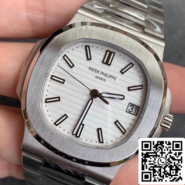 Patek Philippe Nautilus 5711/1A-011 1:1 Best Edition PPF Fabbrica V4 White Dial Swiss ETA324