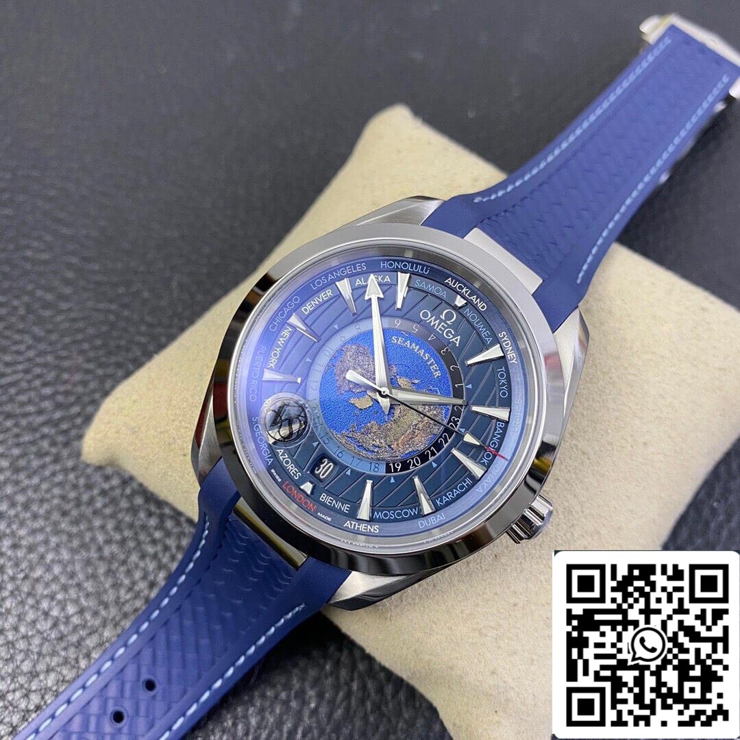 Omega Seamaster Aqua Terra GMT Worldtimer 220.12.43.22.03.001 1:1 edizione migliore VS Fabbrica quadrante azul