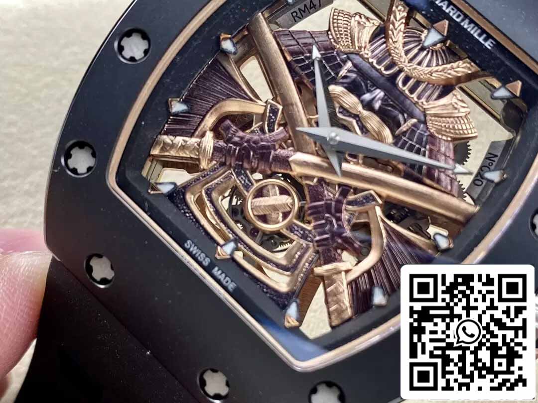 Richard Mille RM47 1:1 Best Edition YS Fabbrica Tourbillon Skeleton Dial