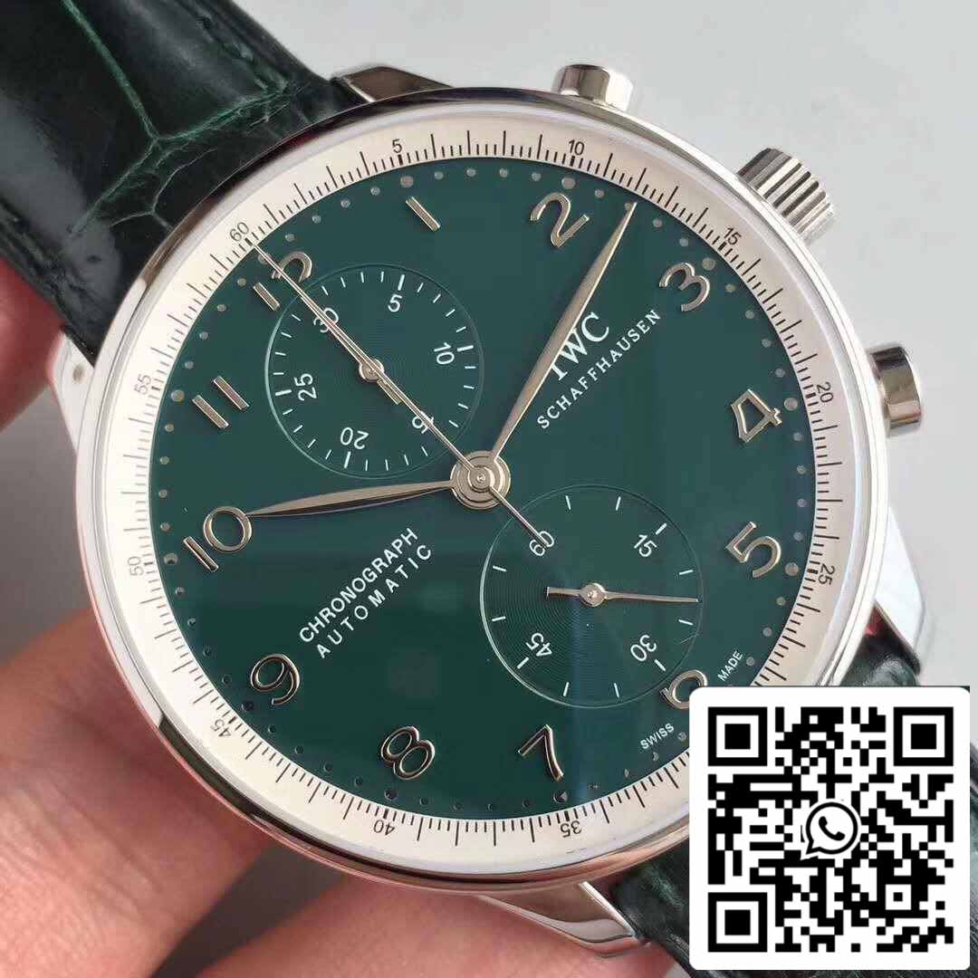 IWC Portuguese YL Fabbrica 1:1 Best Edition Swiss ETA69355 Green Dial With Silver Markers