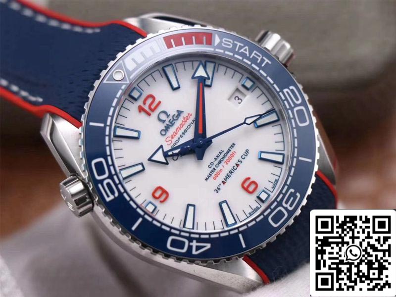 Omega Seamaster Planet Ocean 36th America's Cup edizione limitata 1:1 edizione migliore VS Fabbrica quadrante bianco Swiss ETA8900