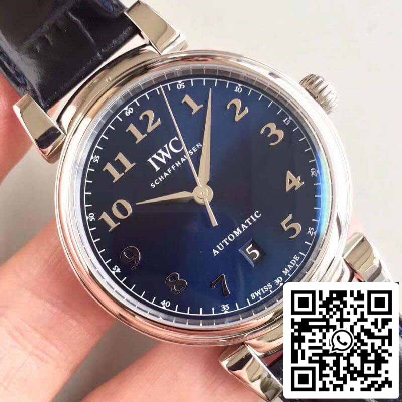 IWC Da Vinci IW356605 MKS Fabbrica 1:1 Best Edition Swiss ETA2892 Mostrador Azul com Marcadores Prateados