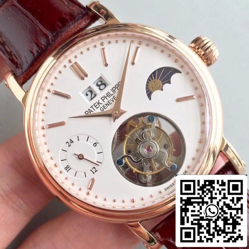 Patek Philippe Tourbillon Moonphase 24H Power Reserve 1:1 Best Edition Swiss Tourbillon White Dial