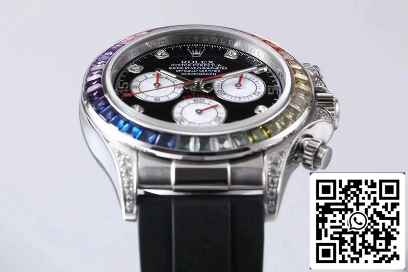 Rolex Daytona 116599RBOW 1:1 edizione melhor BL Fabbrica quadrante nero Swiss ETA4130