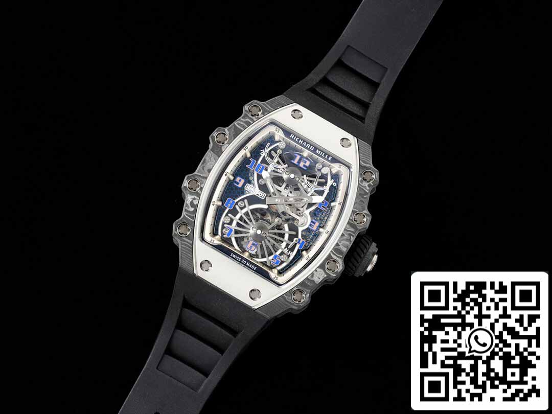 Richard Mille RM21-01 1:1 Best Edition RM Fabbrica Tourbillon Skeleton Dial Black cinturino