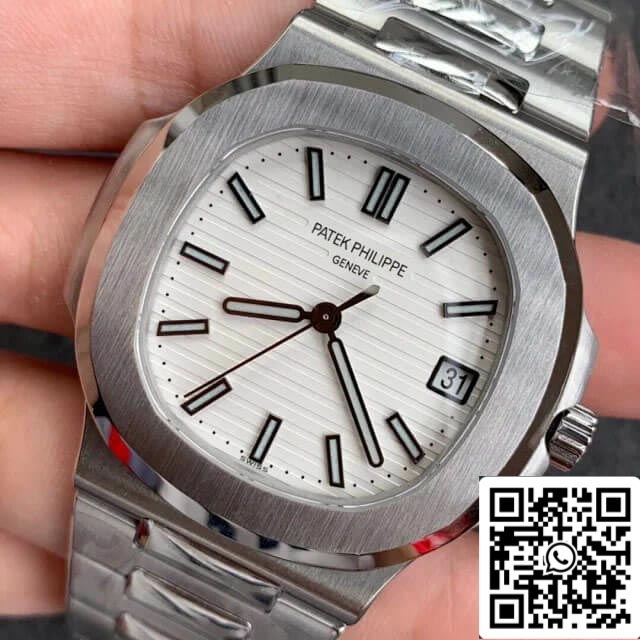 Patek Philippe Nautilus 5711/1A-011 1:1 edizione migliore GR Fabbrica quadrante bianco