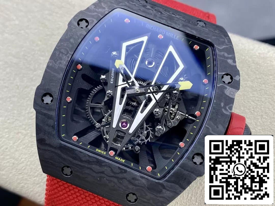 Richard Mille RM27-03 Rafael Nadal Tourbillon 1:1 Best Edition RM Fabbrica Red cinturino