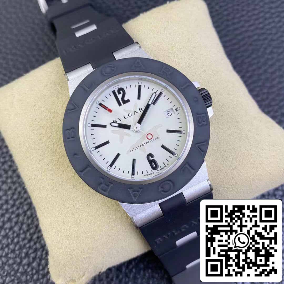 Bvlgari Aluminium Steve Aoki 103539 1:1 edição melhor BV Fabbrica quadrante branco
