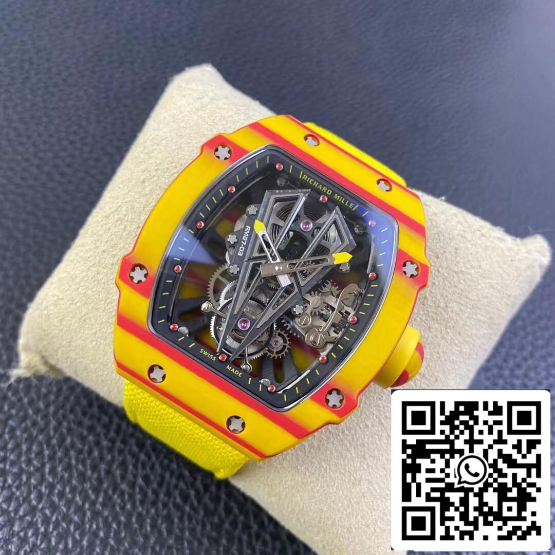 Richard Mille RM27-03 Rafael Nadal Tourbillon 1:1 Best Edition RM Fabbrica Yellow cinturino