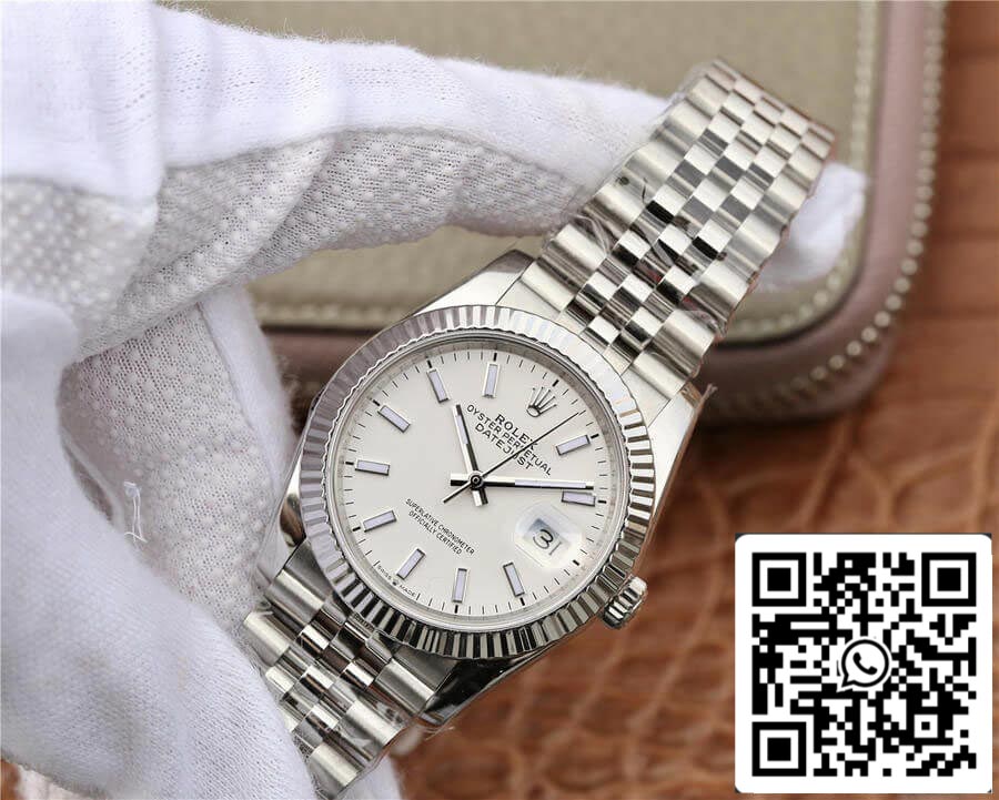 Rolex Datejust 36MM 1:1 edição melhor GM Fabbrica quadrante branco