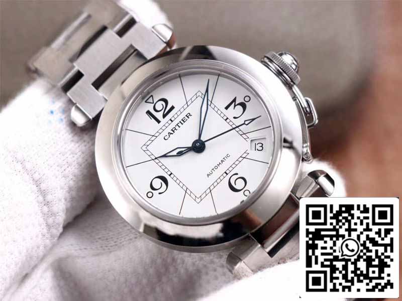 Cartier Pasha W31074M7 1:1 Best Edition V9 Fabbrica White Dial Swiss Cal.049