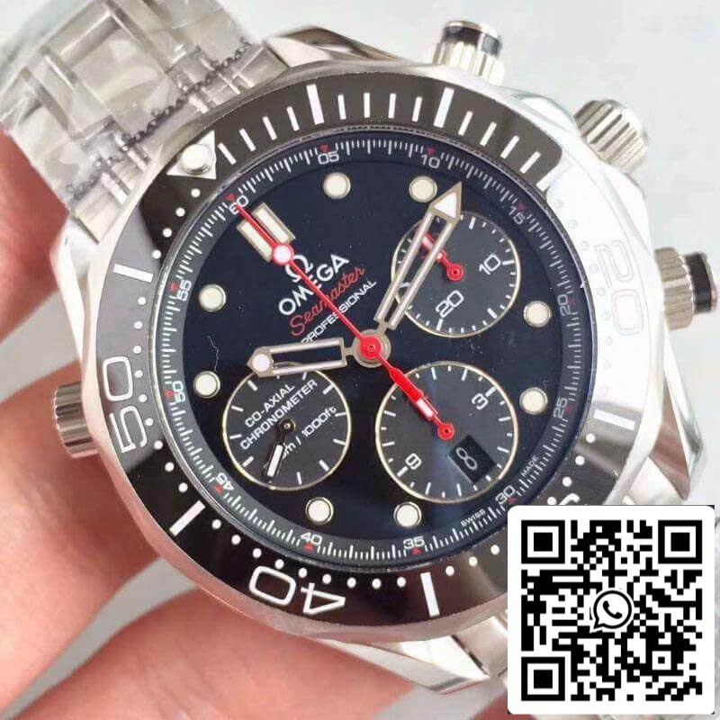 Omega Seamaster Diver 300M Chronograph 212.30.44.50.01.001 Mechanical Watches 1:1 Best Edition Swiss ETA7753 Black Dial