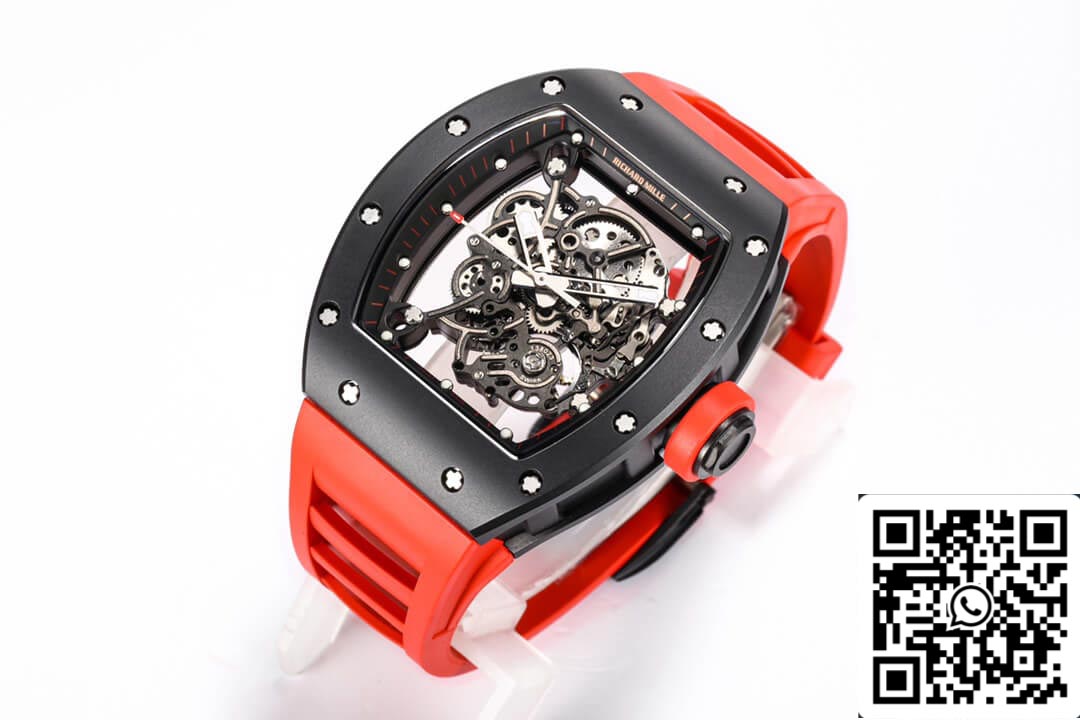 Richard Mille RM-055 1:1 edizione migliore BBR Fabbrica ceramica Cassa Red cinturino