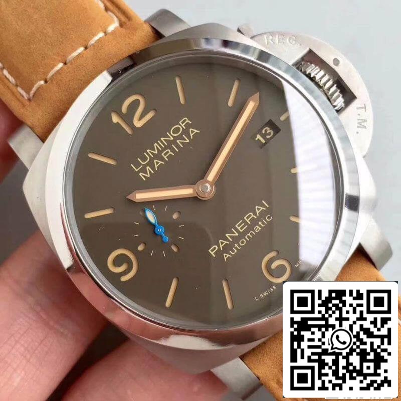 Panerai Luminor PAM1351 ZF Fabbrica Men Watches 1:1 Best Edition Swiss ETA P9010 Brown Leather cinturino