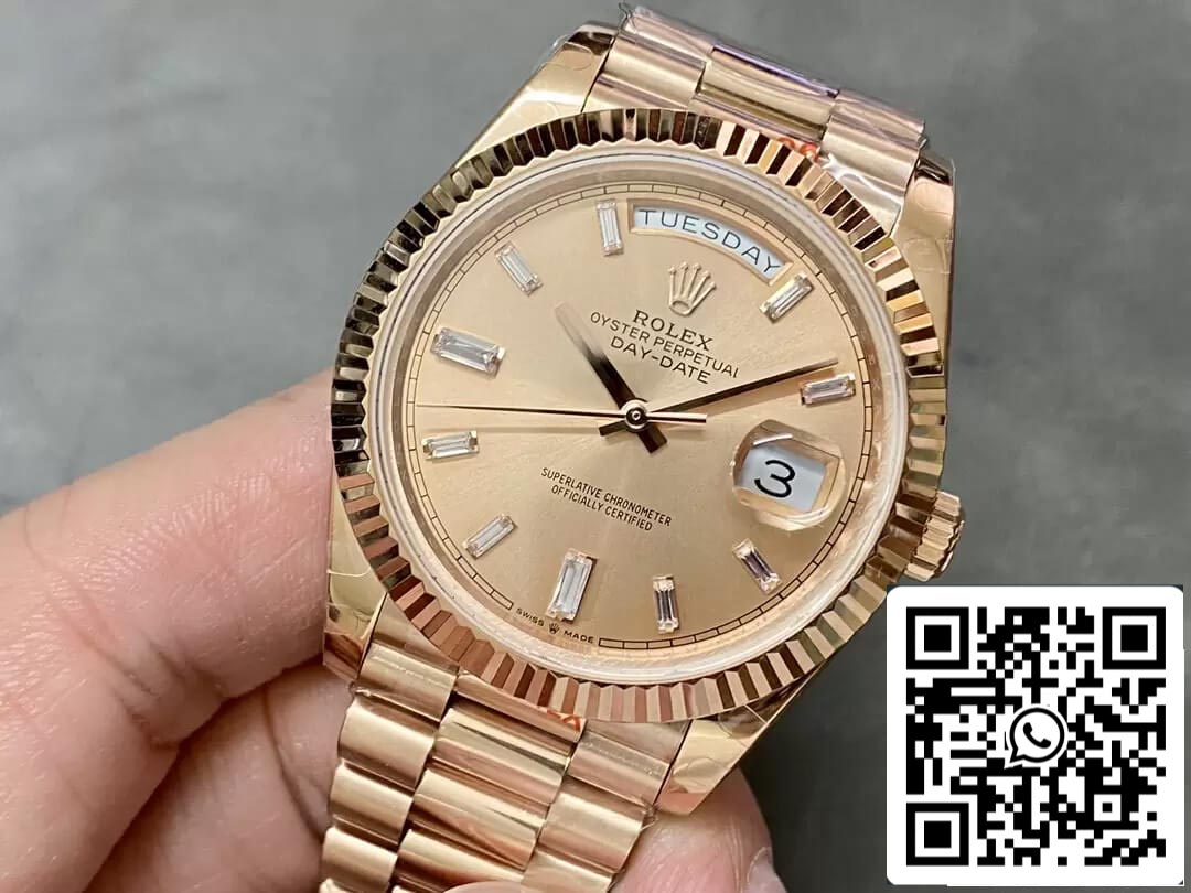 Rolex Day Date M228235-0004 1:1 edición migliore GM Fabbrica Oro quadrante V2 Diamond quadrante