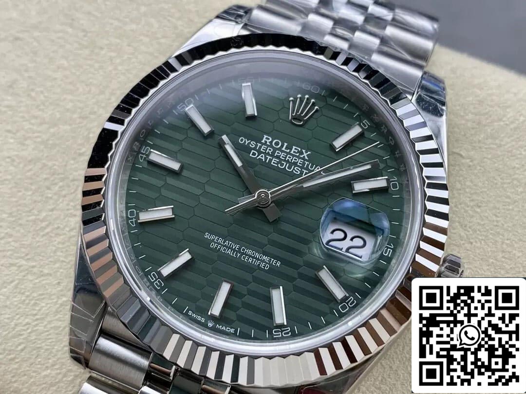 Rolex Datejust M126334-0030 41MM 1:1 edizione migliore VS Fabbrica quadrante verde